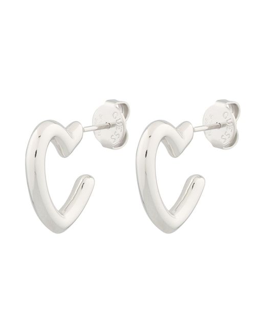 Guess White Ohrringe Heart