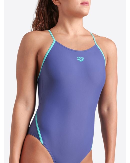 Arena Blue Badeanzug 'Web Back Solid'