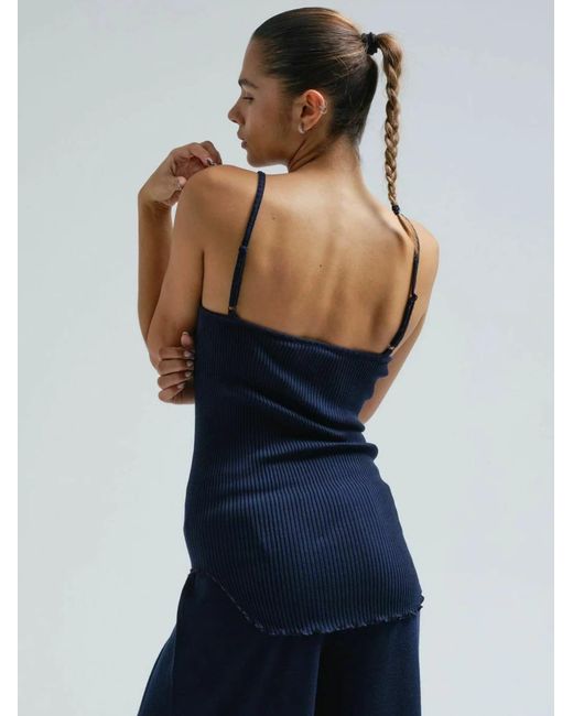 Seamless Basic Blue Top Piccola
