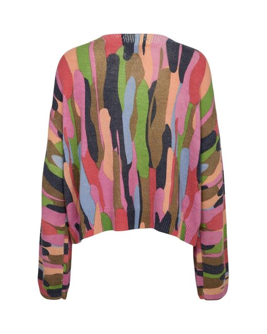 Numph Multicolor Langarmpullover Nuamara Pullover