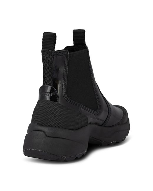 Woden Black Chelsea Boots 'Hega Patent'