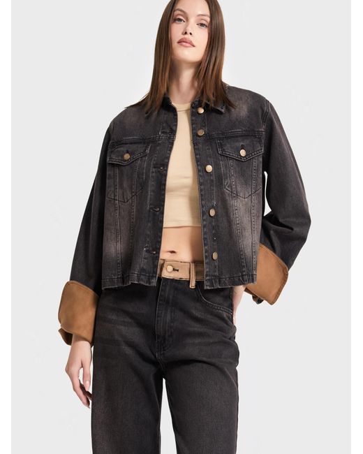 its basic Black Its Basic Übergangsjacke Straight Denim Jacket
