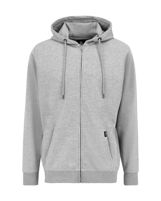 Oldskull Sweatjacke Plain Basic in Gray für Herren