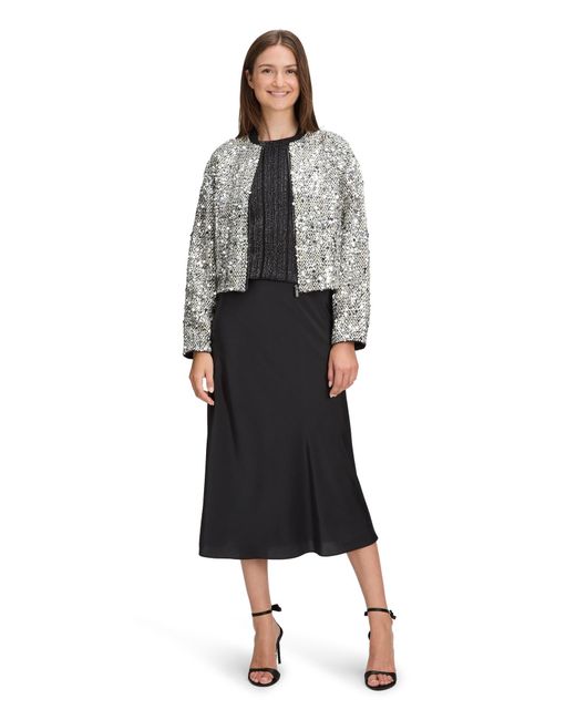 BETTY&CO Gray Blouson Mit Pailletten