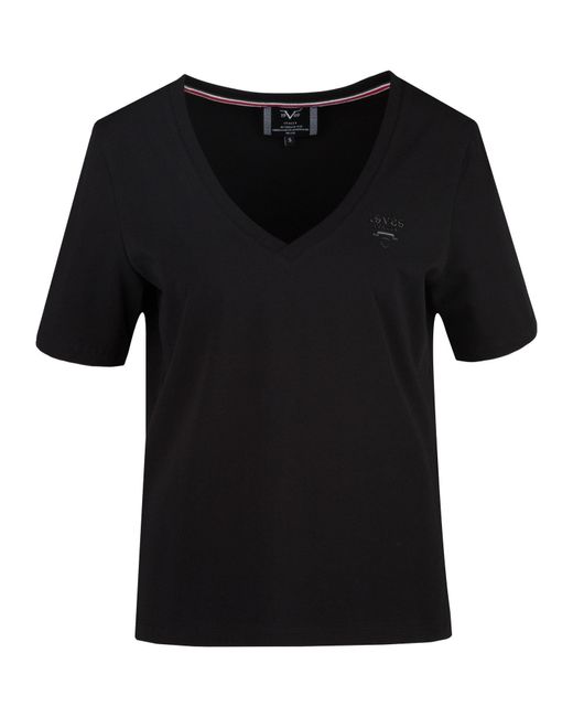 19V69 Italia by Versace Black T-Shirt 'Baila'