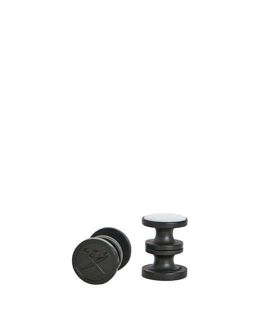 Hackett Manschettenknöpfe Bachelor Studs in White für Herren