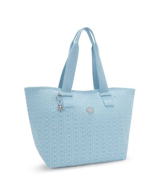 Kipling Blue Shopper Denim Love, Polyester
