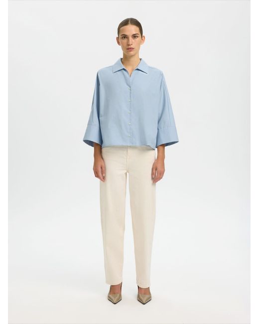 SELECTED Blue Bluse Slfester