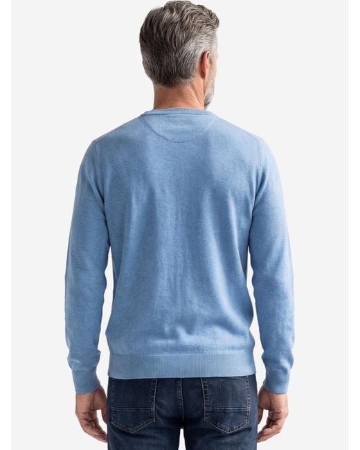 Redmond Pullover Basic in Blue für Herren