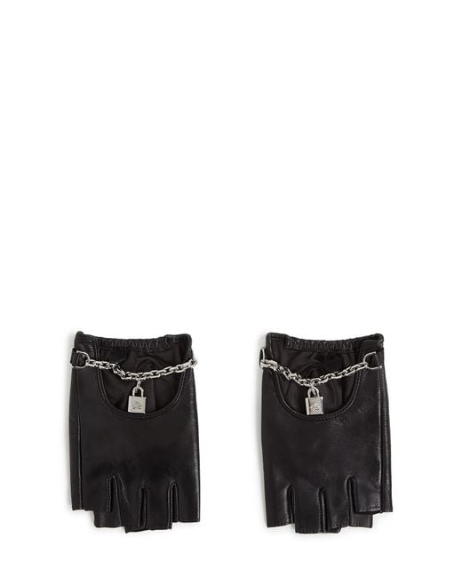 Karl Lagerfeld Black Kurzfingerhandschuhe