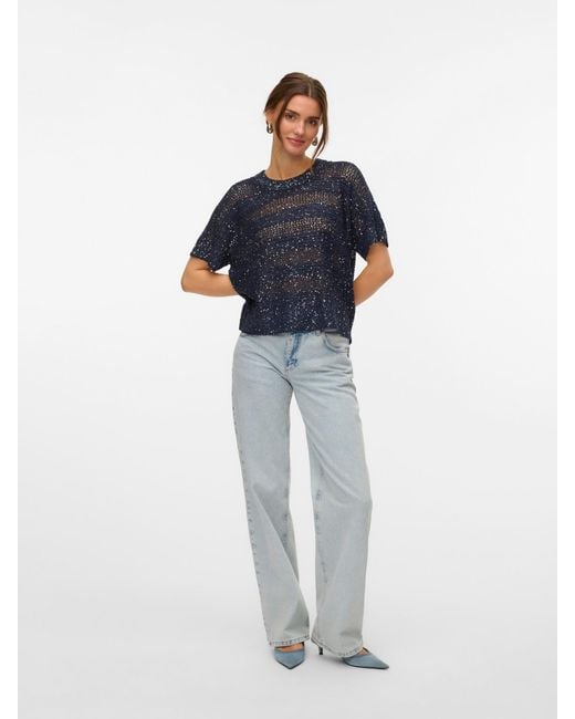 Vero Moda Blue Pullover 'Vmleilani'