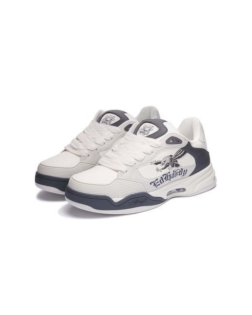 Ed Hardy White Sneaker Soaring Eagle