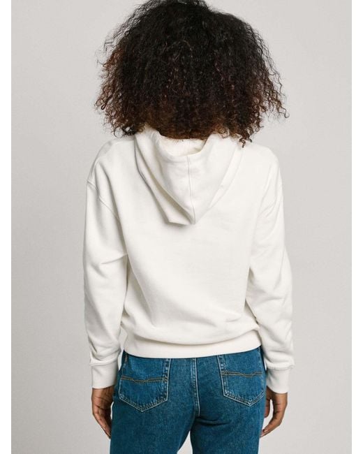 Pepe Jeans White Sweatshirt 'Maddy'