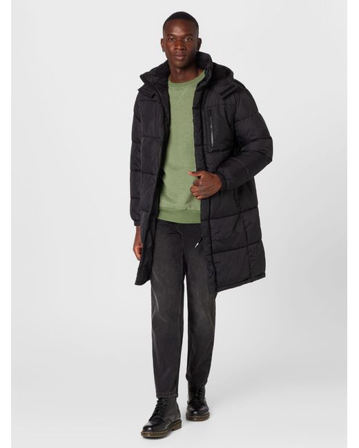 Solid Wintermantel 'callen' in Black für Herren