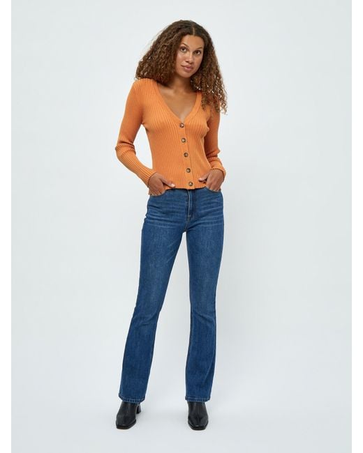 Peppercorn Orange Strickjacke Tana