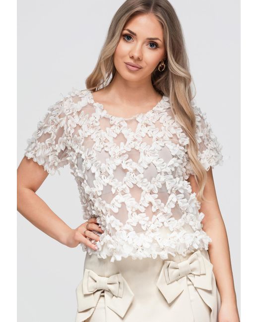 Ombre White Bluse