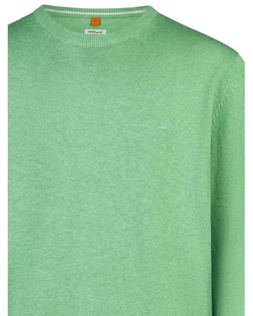 Redmond Pullover Basic in Green für Herren