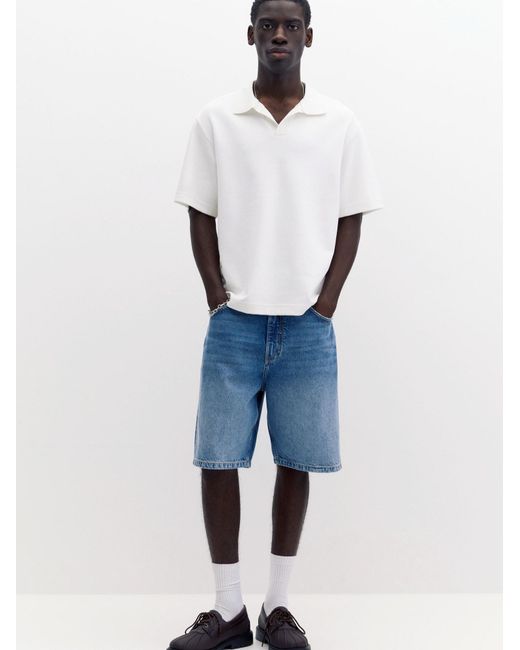 Pull&Bear Poloshirt in White für Herren