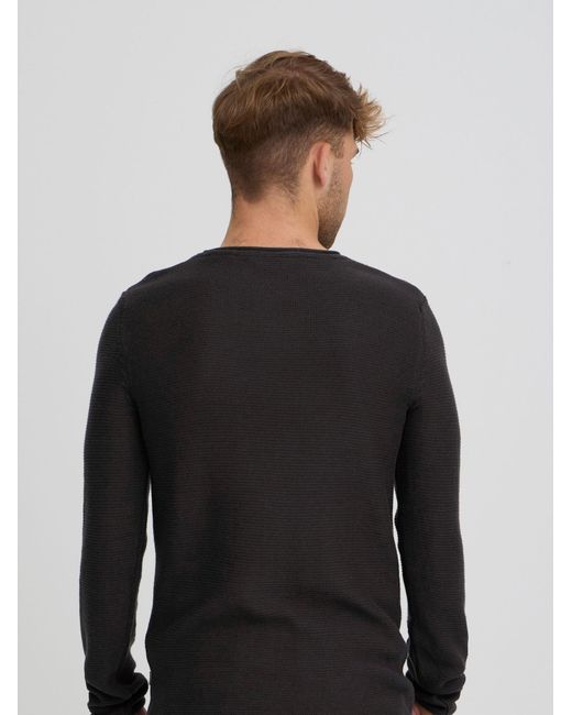 Solid Pullover in Black für Herren