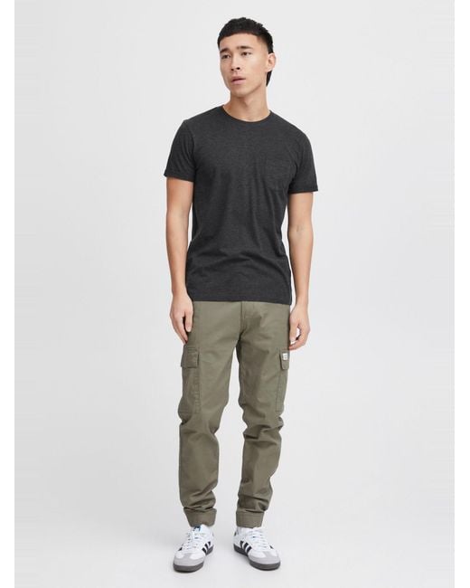 Solid T-Shirt Bob Mit Brusttasche in Black für Herren
