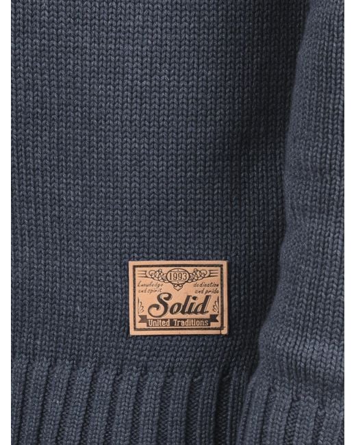 Solid Strickpullover Petro in Blue für Herren