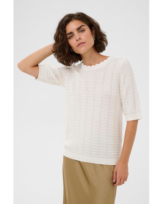 Kaffe White Pullover Kalotus