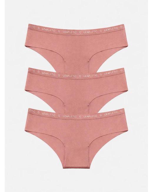 LEAFLETIC Pink Panty Mid Rise Hipsters/Brief