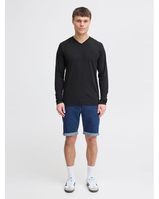 Solid V-Shirt Sdodifan in Black für Herren
