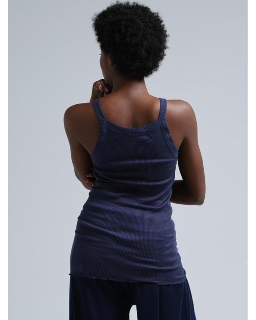 Seamless Basic Blue Top Silky