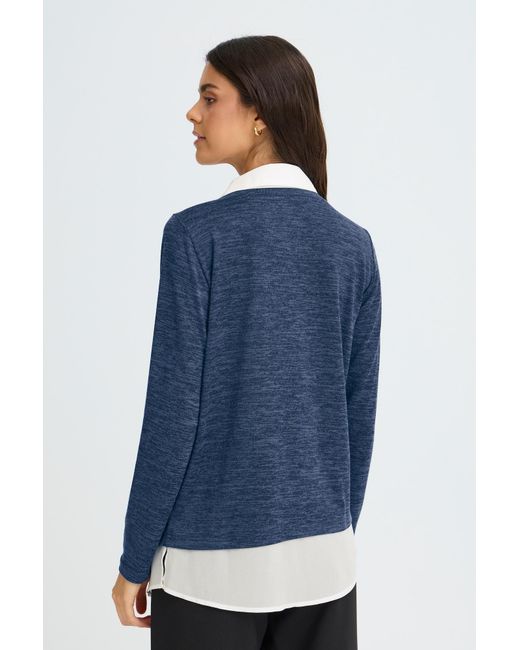Fransa Blue Pullover Emmie