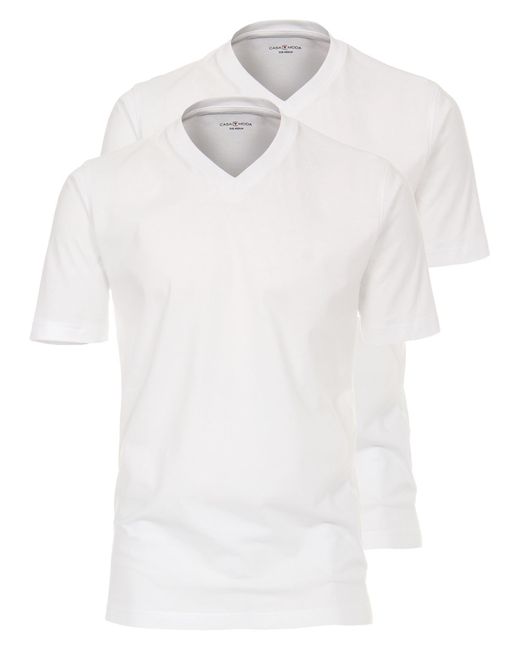 CASA MODA Shirt Basic in White für Herren
