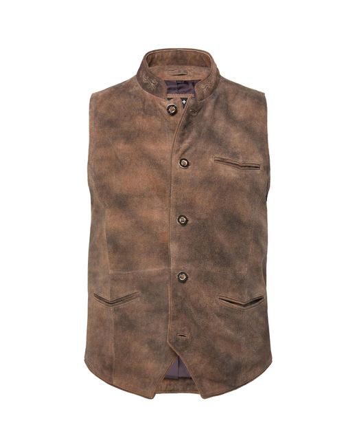 Men Plus Weste in Brown für Herren