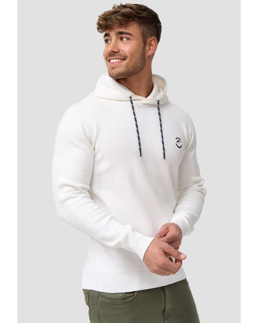 INDICODE Pullover Longview in White für Herren