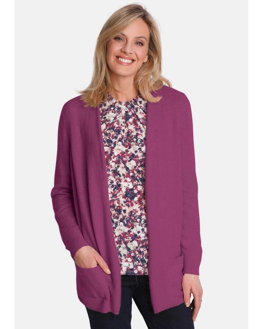 Goldner Purple Strickjacke