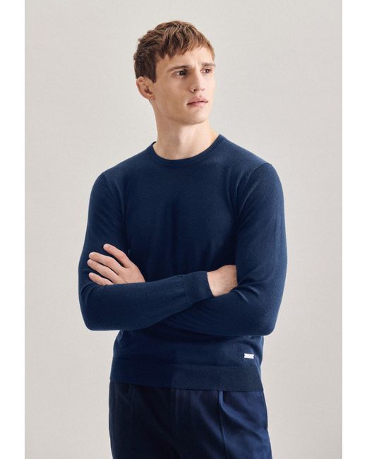 Seidensticker Pullover Schwarze Rose in Blue für Herren