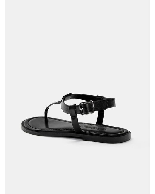 Pull&Bear Black Zehentrenner
