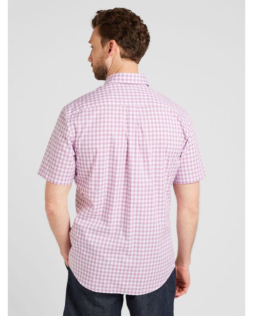 Fynch-Hatton Hemd 'summer vichy' in Pink für Herren
