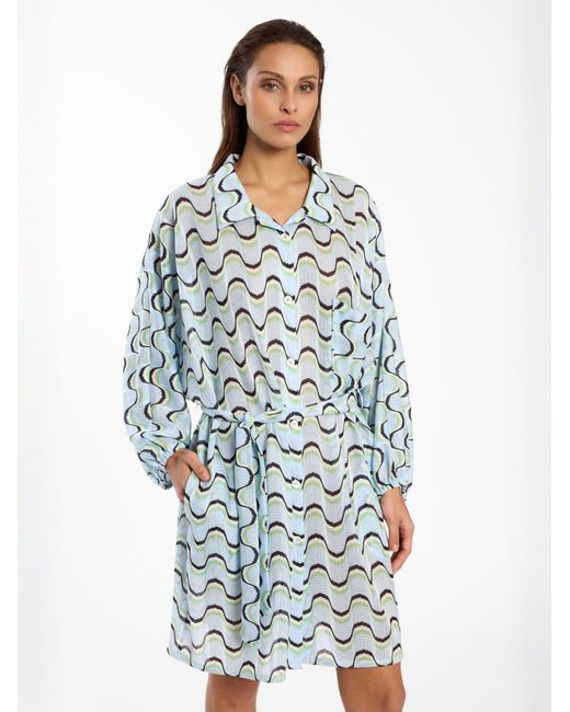 Ana Alcazar Blue Kleid Dinis