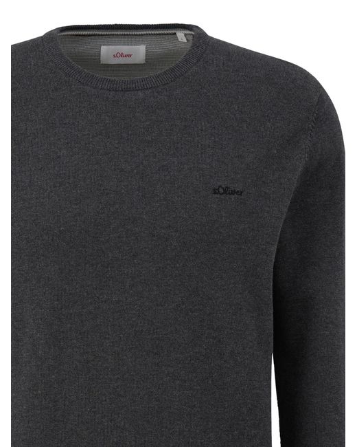S.oliver Oliver Pullover Basic in Black für Herren