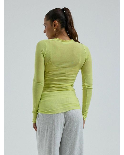 Seamless Basic Green Top Cotton