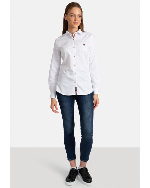 Sir Raymond Tailor White Bluse 'Macenta'