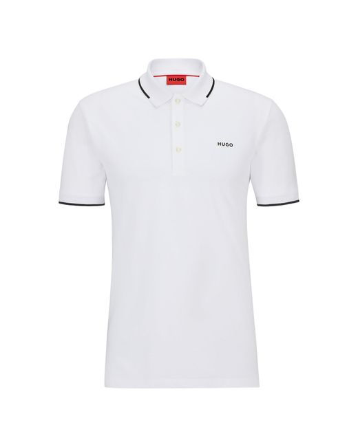 HUGO Poloshirt 'dinoso' in White für Herren