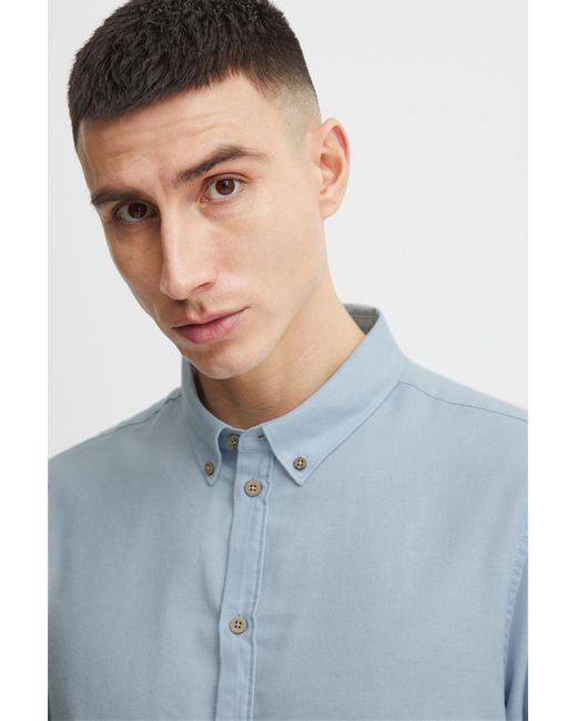 Solid Hemd in Blue für Herren