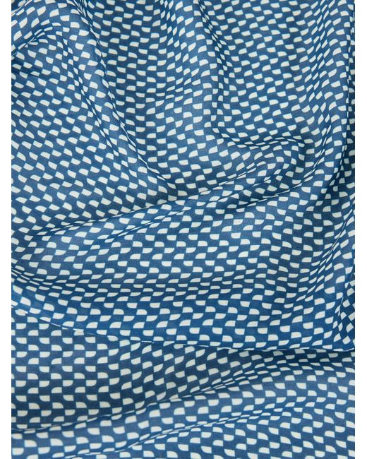 Calvin Klein Blue Schal Graphic Print Lightweight
