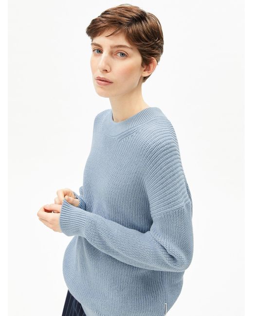 ARMEDANGELS Blue Strickpullover