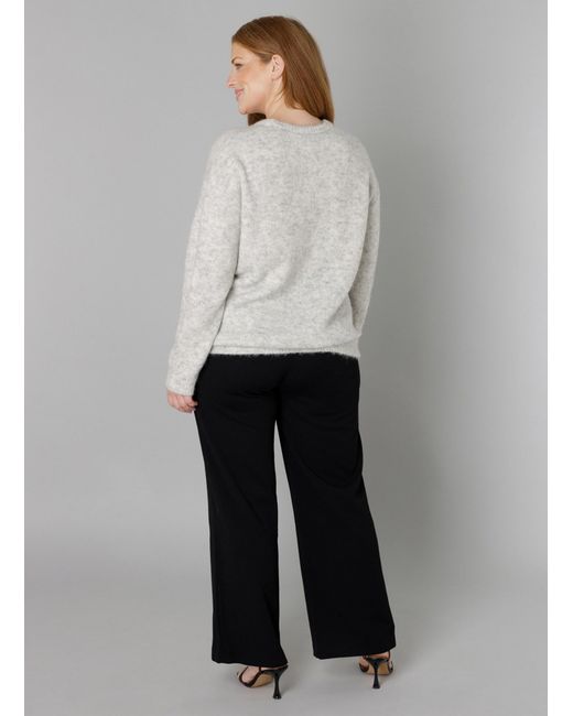 Base Level Curvy White Pullover