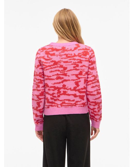 Vila Red Pullover Viopera