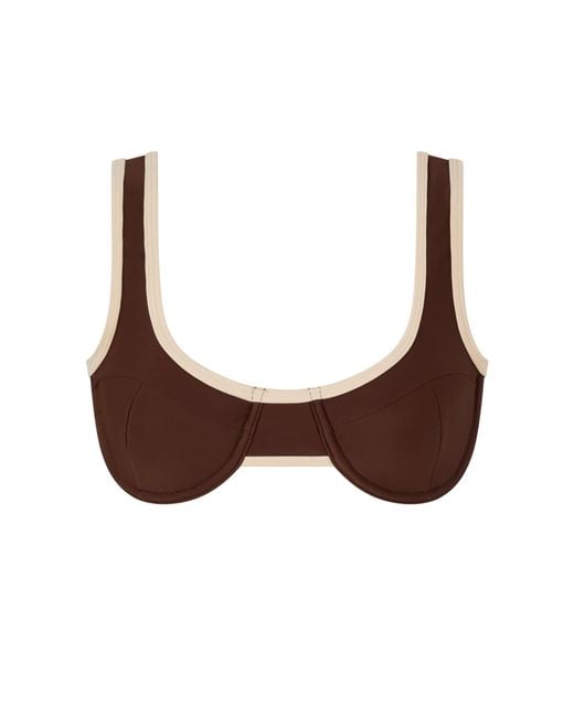 Moda Minx Brown Bikinitop