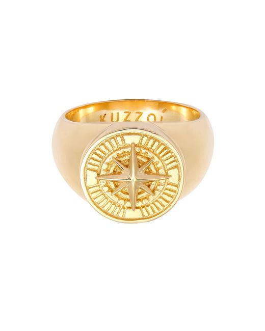 Kuzzoi Ring Kompass in Metallic für Herren