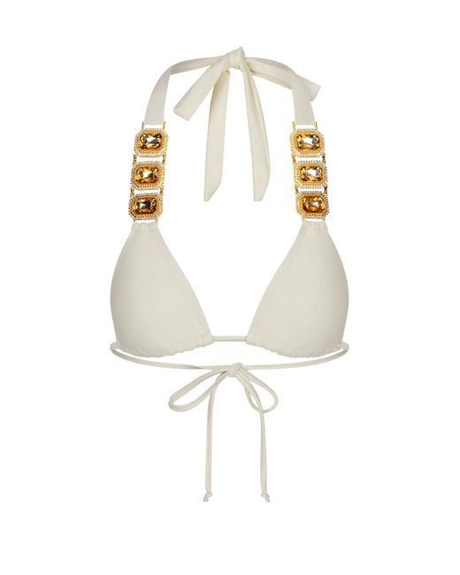 Moda Minx White Bikinitop 'Boujee'